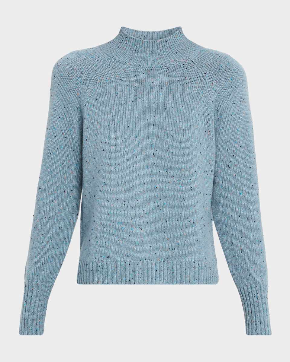 Isabel Speckled Mock-Neck Sweater